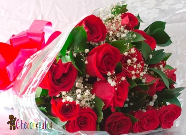 Bouquet de rosas tipo exportación, ramo de rosas para regalar